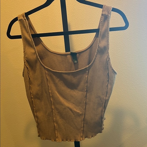 Wild Fable Ribbed Brown Tank Top - Picture 1 of 3
